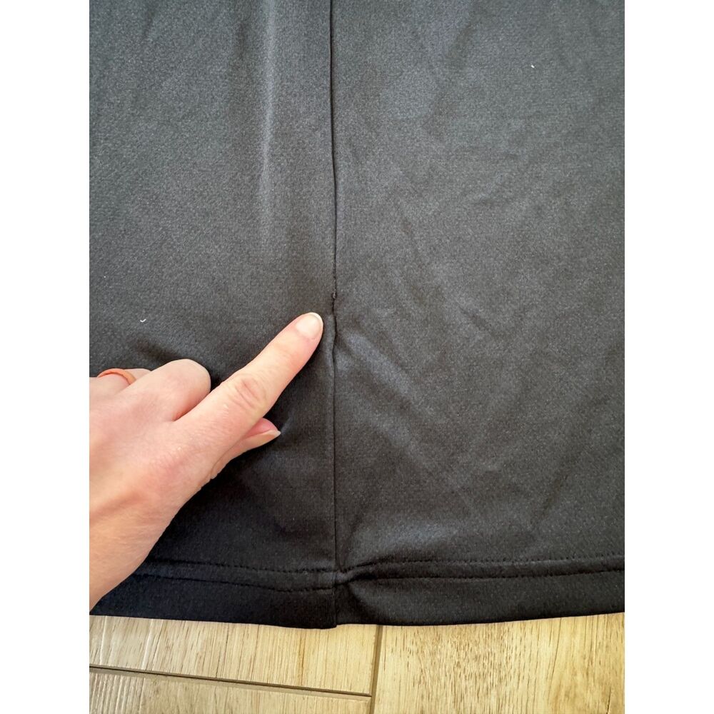 Adidas Climalite Black T-Shirt Mens Large 3 Stripe Athletic Gym Shirt Logo Sport - Picture 8 of 10